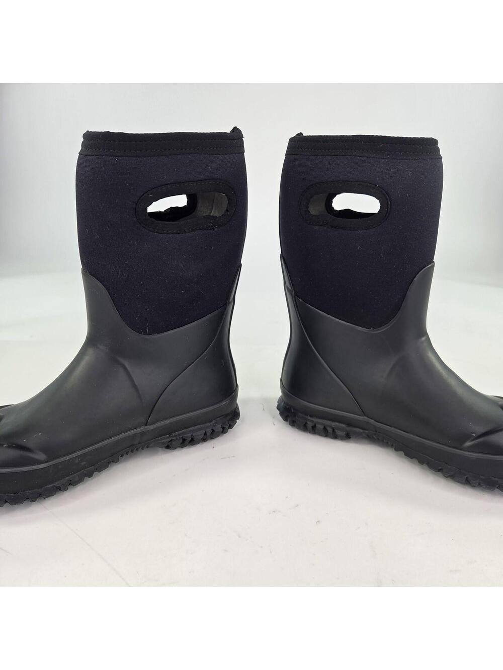 Bogs Grasp Kids Waterproof Boot US 2 Youth Insulated Black Rain Boots - Picture 10 of 10